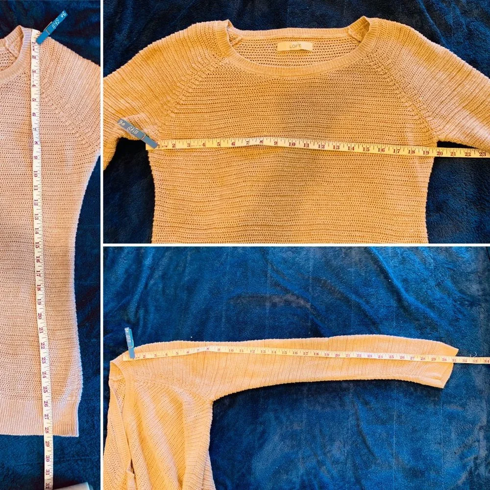 Loft Blush Knit Cotton Sweater - Picture 6 of 9